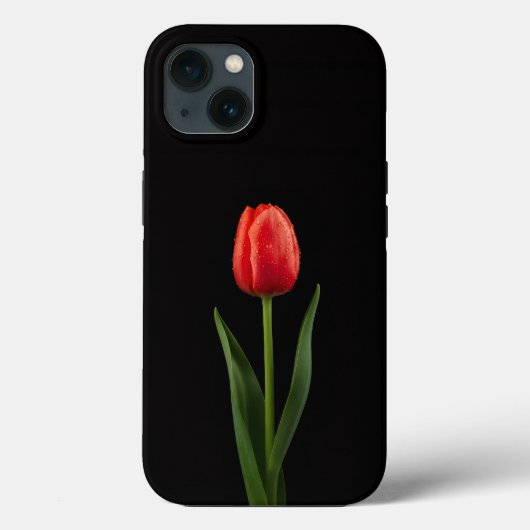 Black 4 Luxe iPhone 13, Ruby Red Tulip Case-Mate iPhone Case (Achterkant)