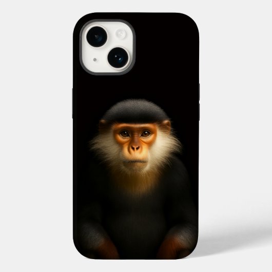 Black 4 Luxe iPhone 14 Case-Mate, Red Douc Langur Case-Mate iPhone Case (Achterkant)