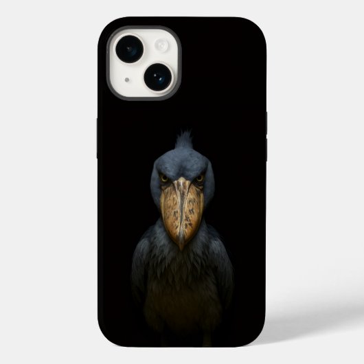 Black 4 Luxe iPhone 14 Case-Mate, Shoebill Bird Case-Mate iPhone Case (Achterkant)