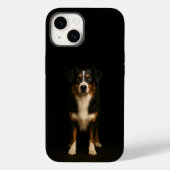 Black 4 Luxe iPhone 14 Mate, Aussie Shepherd Case-Mate iPhone Case (Achterkant)
