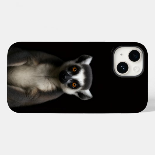 Black 4 Luxe iPhone 14 Mate, Gentle Lemur Case-Mate iPhone Case (Achterkant (horizontaal))
