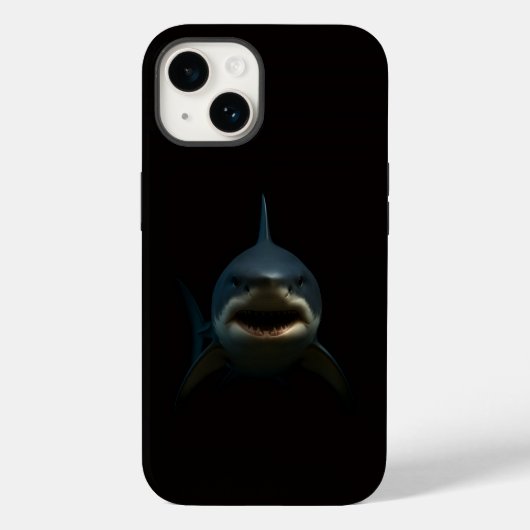 Black 4 Luxe iPhone 14 Mate, Great White Shark Case-Mate iPhone Case (Achterkant)