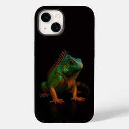 Black 4 Luxe iPhone 14 Mate, Green Iguana Case-Mate iPhone 14 Hoesje