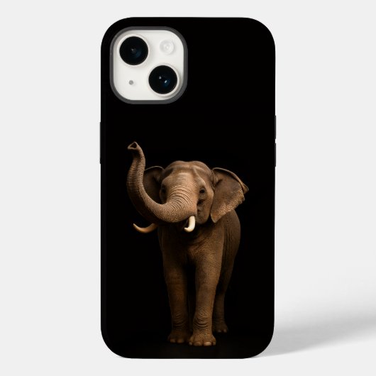Black 4 Luxe iPhone 14 Mate, Mighty Elephant Case-Mate iPhone Case (Achterkant)