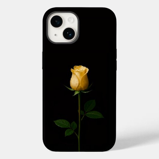Black 4 Luxe iPhone 14 Mate, Sunlit Yellow Rose Case-Mate iPhone Case (Achterkant)
