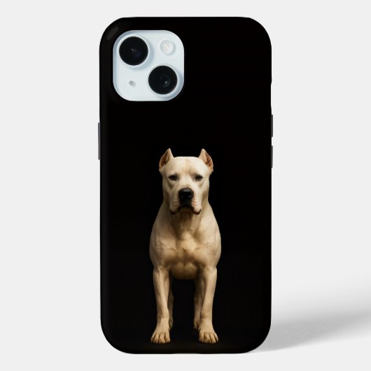 Black 4 Luxe iPhone 15 Case, Bold Dogo Argentino Case-Mate iPhone Case (Achterkant)