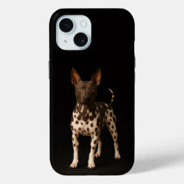 Black 4 Luxe iPhone 15 Case, Hairless Terrier Dog iPhone 15 Case