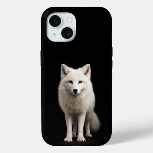 Black 4 Luxe iPhone 15 Case, Ivory Arctic Fox Case-Mate iPhone Case (Achterkant)