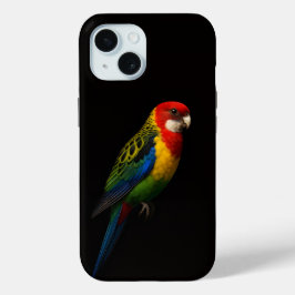 Black 4 Luxe iPhone 15 Case-Mate, Eastern Rosella iPhone 15 Case