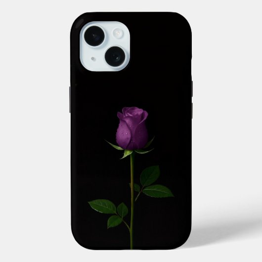 Black 4 Luxe iPhone 15 Case, Royal Violet Rose Case-Mate iPhone Case (Achterkant)