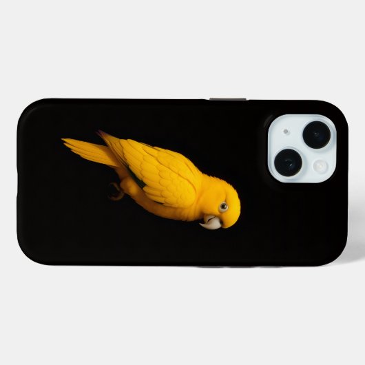 Black 4 Luxe iPhone 15 Mate, Golden Parakeet Case-Mate iPhone Case (Achterkant (horizontaal))