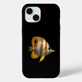 Black 4 Luxe iPhone 15 Mate, Reef Butterflyfish iPhone 15 Case