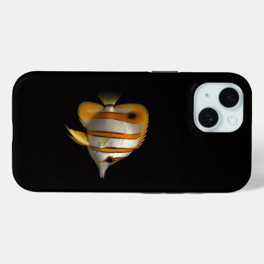 Black 4 Luxe iPhone 15 Mate, Reef Butterflyfish Case-Mate iPhone Case (Achterkant (horizontaal))