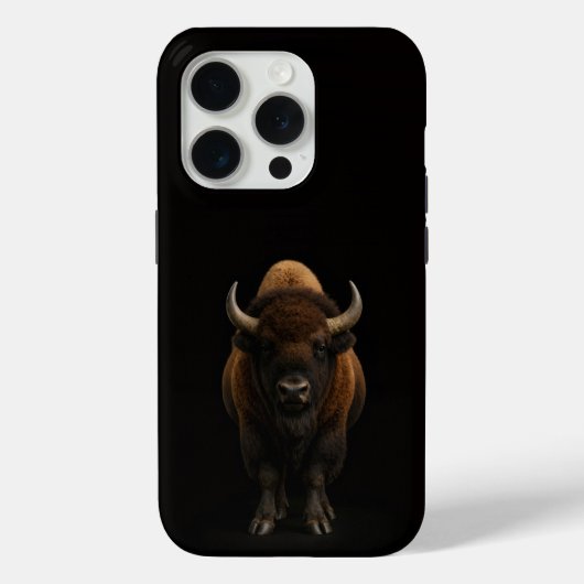 Black 4 Luxe iPhone 15 Pro Mate American Bison Case-Mate iPhone Case (Achterkant)