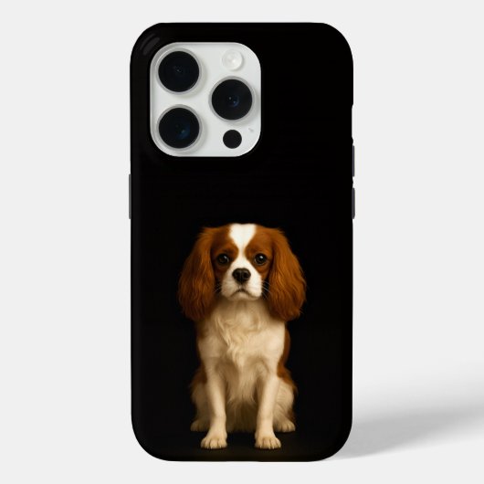 Black 4 Luxe iPhone 15 Pro Mate Cavalier Spaniel Case-Mate iPhone Case (Achterkant)