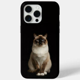 Black 4 Luxe iPhone 15 Pro Max, Birmanese Cat iPhone 15 Pro Max Hoesje
