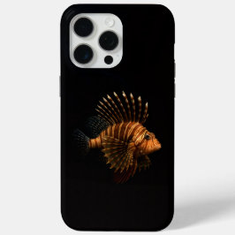 Black 4 Luxe iPhone 15 Pro Max, Blue Red Lionfish iPhone 15 Pro Max Hoesje