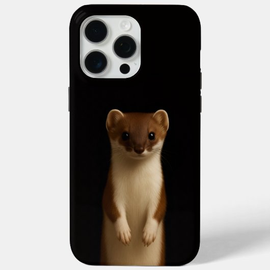 Black 4 Luxe iPhone 15 Pro Max, Elegant Weasel Case-Mate iPhone Case (Achterkant)