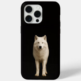 Black 4 Luxe iPhone 15 Pro Max, Ivory Arctic Wolf iPhone 15 Pro Max Hoesje