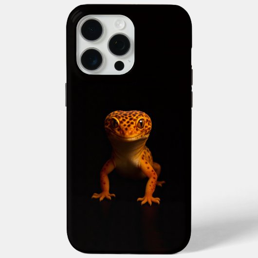 Black 4 Luxe iPhone 15 Pro Max, Leopard Gecko Case-Mate iPhone Case (Achterkant)
