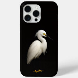 Black 4 Luxe iPhone 15 Pro Max, Snowy Egret iPhone 15 Pro Max Hoesje