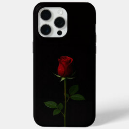 Black 4 Luxe iPhone 15 Pro Max, Velvet Red Rose iPhone 15 Pro Max Hoesje