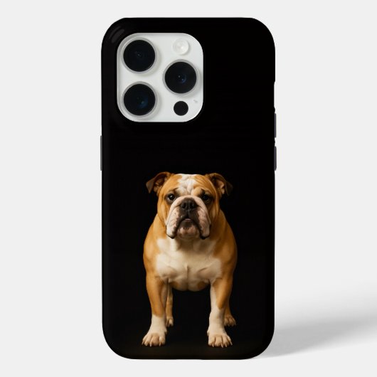 Black 4 Luxe iPhone 15 Pro Stamina Bulldog Case-Mate iPhone Case (Achterkant)