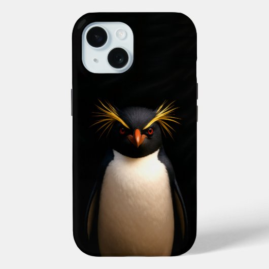 Black 4 Luxe iPhone 15, Rockhopper Penguin Case-Mate iPhone Case (Achterkant)