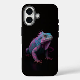Black 4 Luxe iPhone 16 Case-Mate, Pink Iguana iPhone 16 Hoesje