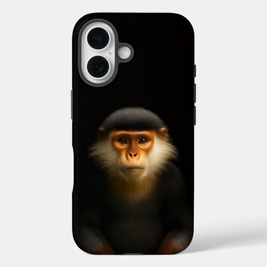 Black 4 Luxe iPhone 16 Case-Mate, Red Douc Langur Case-Mate iPhone Case (Achterkant)