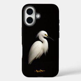Black 4 Luxe iPhone 16 Case-Mate, Snowy Egret iPhone 16 Hoesje
