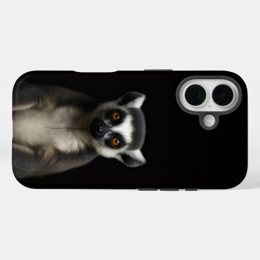 Black 4 Luxe iPhone 16 Mate, Gentle Lemur Case-Mate iPhone Case (Achterkant (horizontaal))