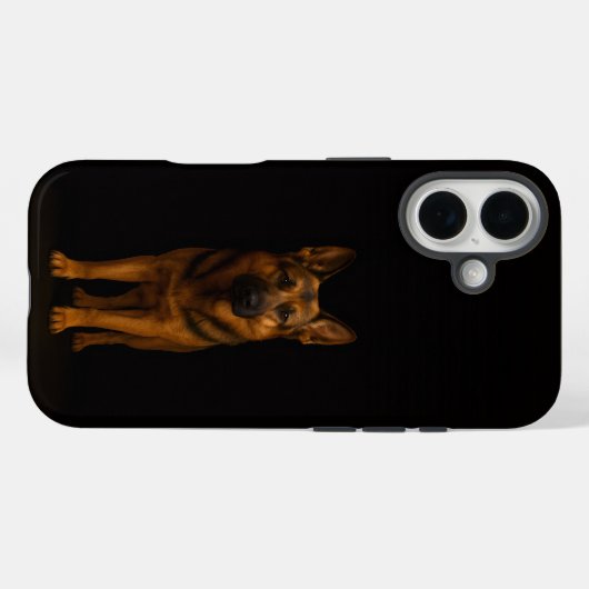 Black 4 Luxe iPhone 16 Mate, German Shepherd Case-Mate iPhone Case (Achterkant (horizontaal))