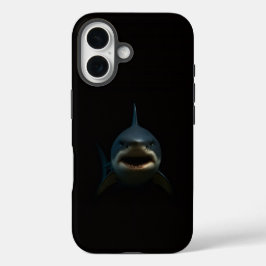 Black 4 Luxe iPhone 16 Mate, Great White Shark iPhone 16 Hoesje