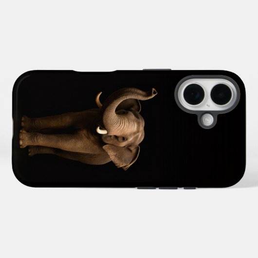 Black 4 Luxe iPhone 16 Mate, Mighty Elephant Case-Mate iPhone Case (Achterkant (horizontaal))