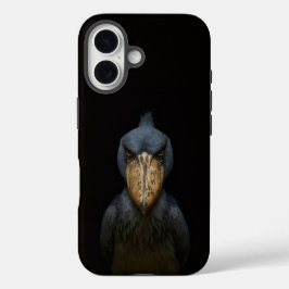 Black 4 Luxe iPhone 16 Mate, Shoebill Bird iPhone 16 Hoesje