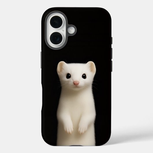 Black 4 Luxe iPhone 16 Mate, Stylish Ermine Case-Mate iPhone Case (Achterkant)