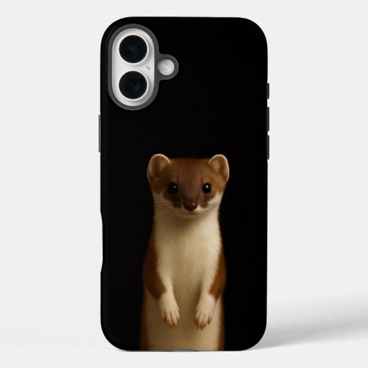 Black 4 Luxe iPhone 16 Plus, Elegant Weasel Case-Mate iPhone Case (Achterkant)