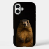 Black 4 Luxe iPhone 16 Plus, Fluffy Marmot Case-Mate iPhone Case (Achterkant)