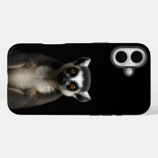 Black 4 Luxe iPhone 16 Plus, Gentle Lemur Case-Mate iPhone Case (Achterkant (horizontaal))