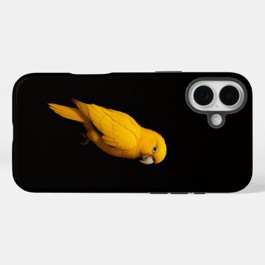 Black 4 Luxe iPhone 16 Plus, Golden Parakeet Case-Mate iPhone Case (Achterkant (horizontaal))