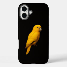 Black 4 Luxe iPhone 16 Plus, Golden Parakeet iPhone 16 Plus Hoesje