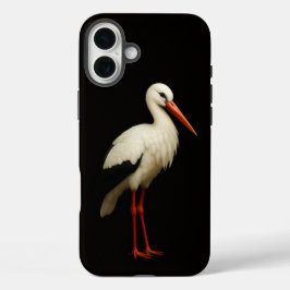 Black 4 Luxe iPhone 16 Plus, Graceful Stork iPhone 16 Plus Hoesje