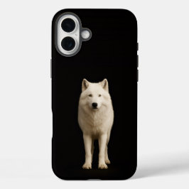 Black 4 Luxe iPhone 16 Plus, Ivory Arctic Wolf iPhone 16 Plus Hoesje