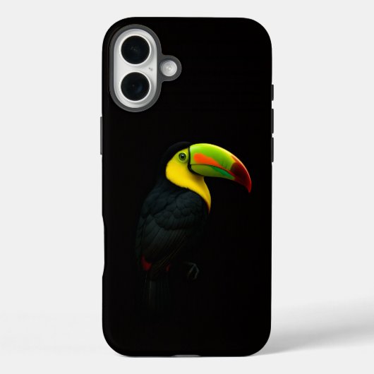 Black 4 Luxe iPhone 16 Plus, Keel Billed Tucan Case-Mate iPhone Case (Achterkant)