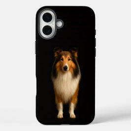 Black 4 Luxe iPhone 16 Plus, Loyal Collie Dog iPhone 16 Plus Hoesje