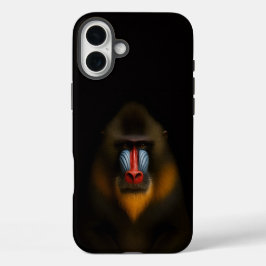 Black 4 Luxe iPhone 16 Plus, Mandrill Monkey iPhone 16 Plus Hoesje