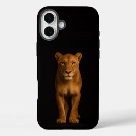 Black 4 Luxe iPhone 16 Plus, Noble Lioness iPhone 16 Plus Hoesje