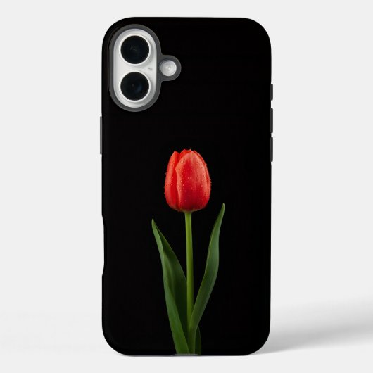 Black 4 Luxe iPhone 16 Plus, Ruby Red Tulip Case-Mate iPhone Case (Achterkant)