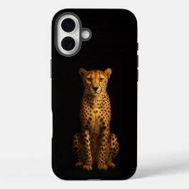 Black 4 Luxe iPhone 16 Plus, Sleek Cheetah iPhone 16 Plus Hoesje